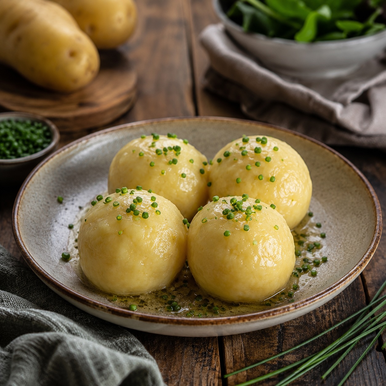 Hausgemachte Kartoffelknödel nach klassischem österreichischem Rezept