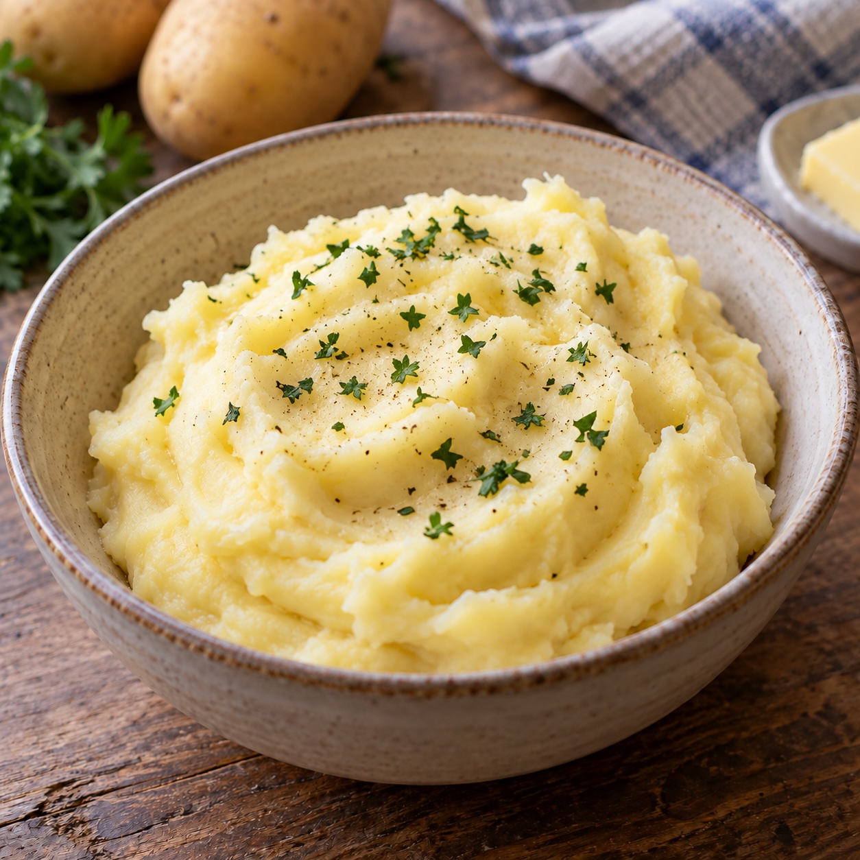 Cremiges Erdäpfelpüree mit Butter und Milch