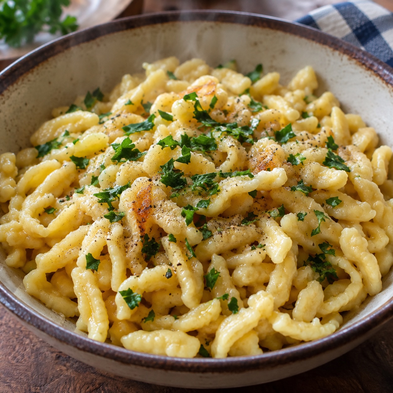 Hausgemachte Spätzle als Beilage