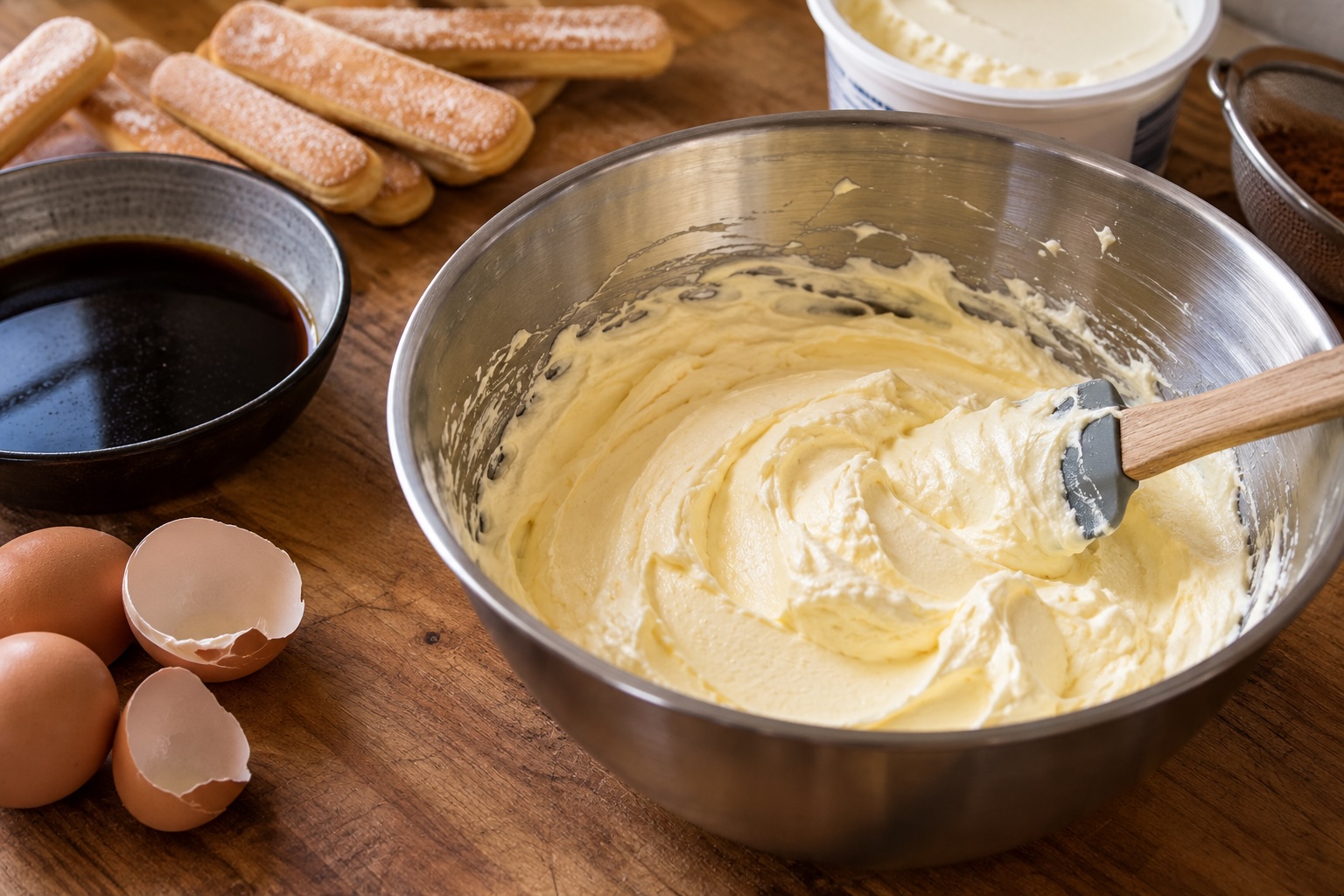 Mascarponecreme für klassisches Tiramisu
