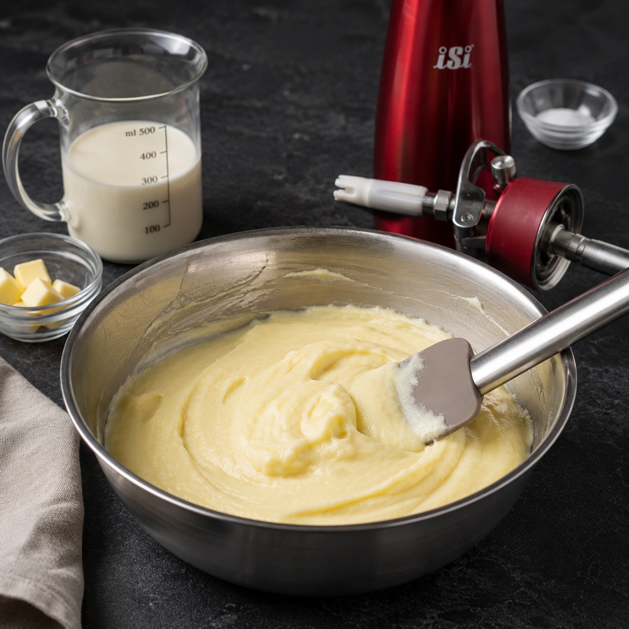 Kartoffelmasse für den iSi zubereiten