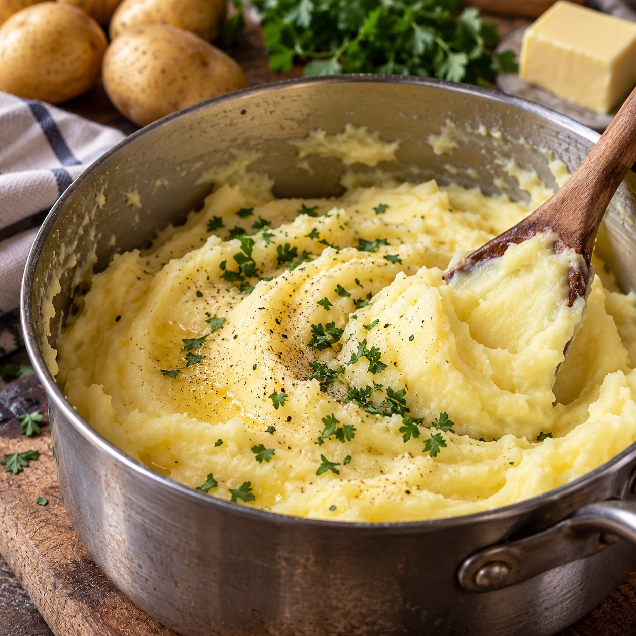 Cremiges Erdäpfelpüree mit Butter
