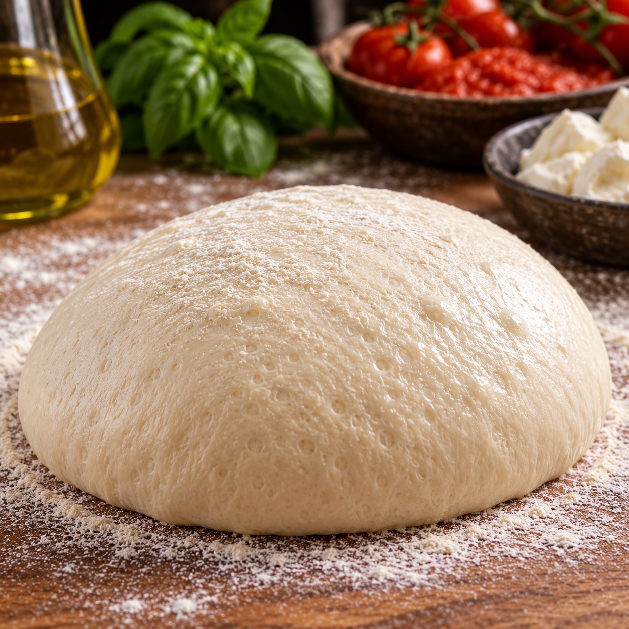 Pizzateig nach 48 Stunden Teigreife