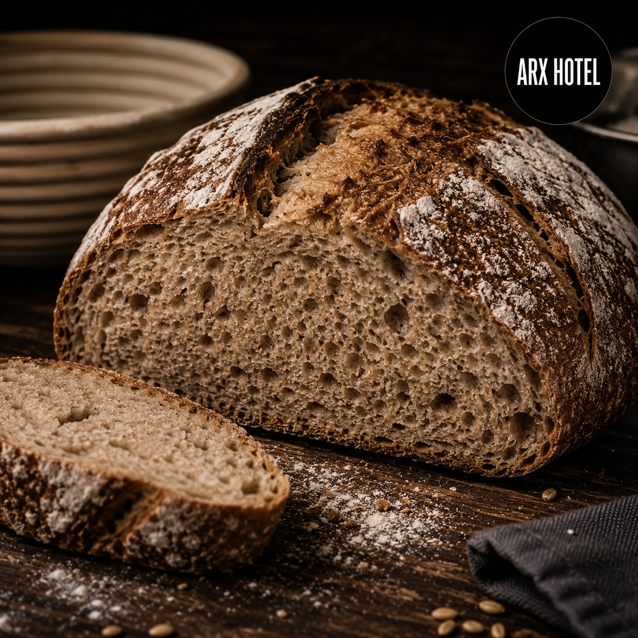 Fertiges ARX Sauerteigbrot mit knuspriger Kruste und saftiger Krume
