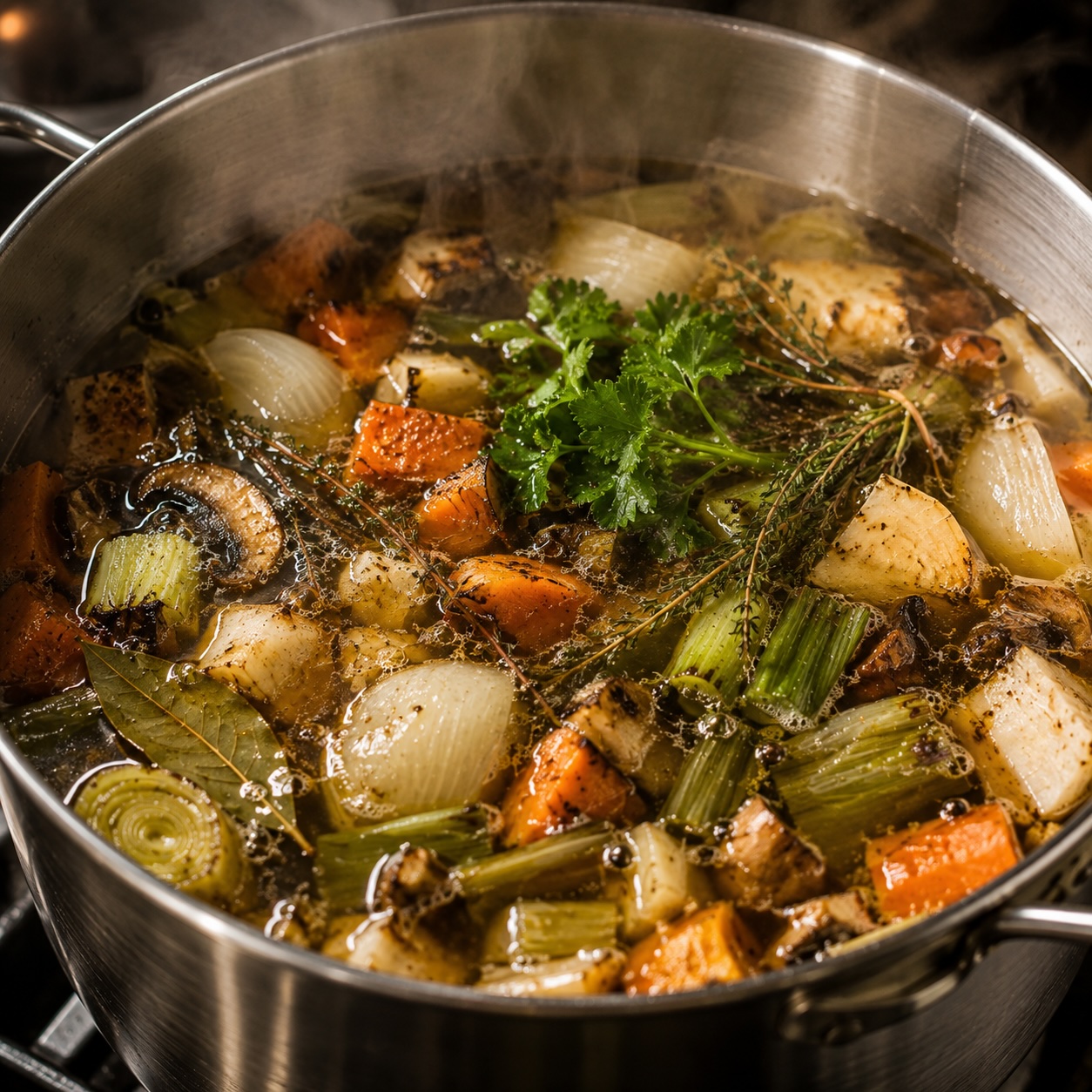 Gemüsefond-kochen