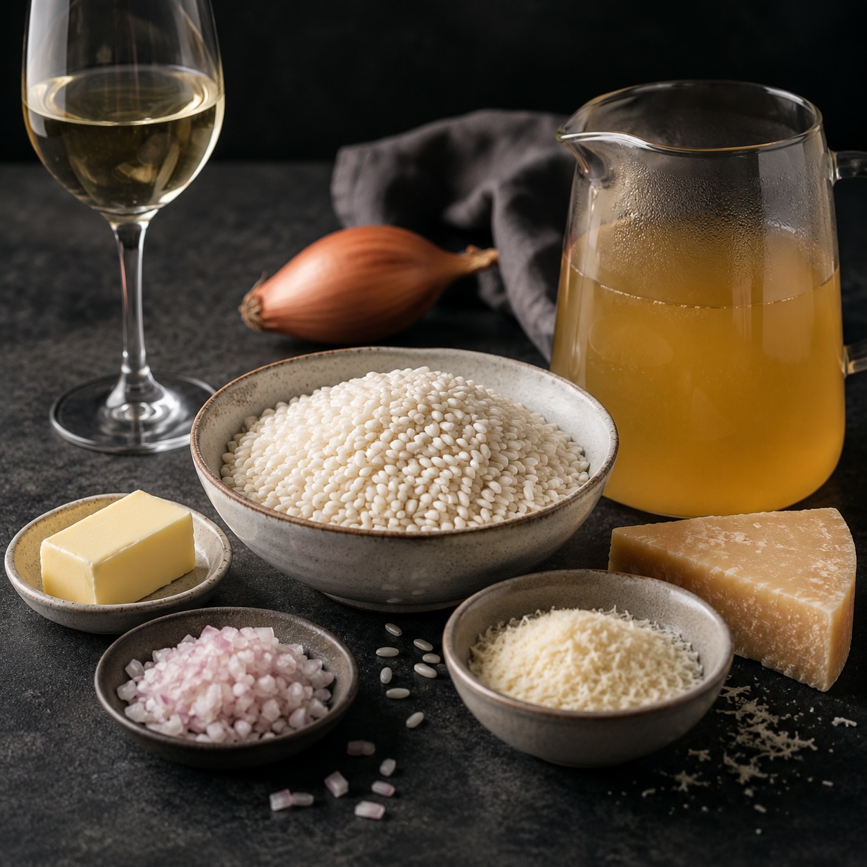 Zutaten für cremiges Grundrisotto – Markus Kapeller