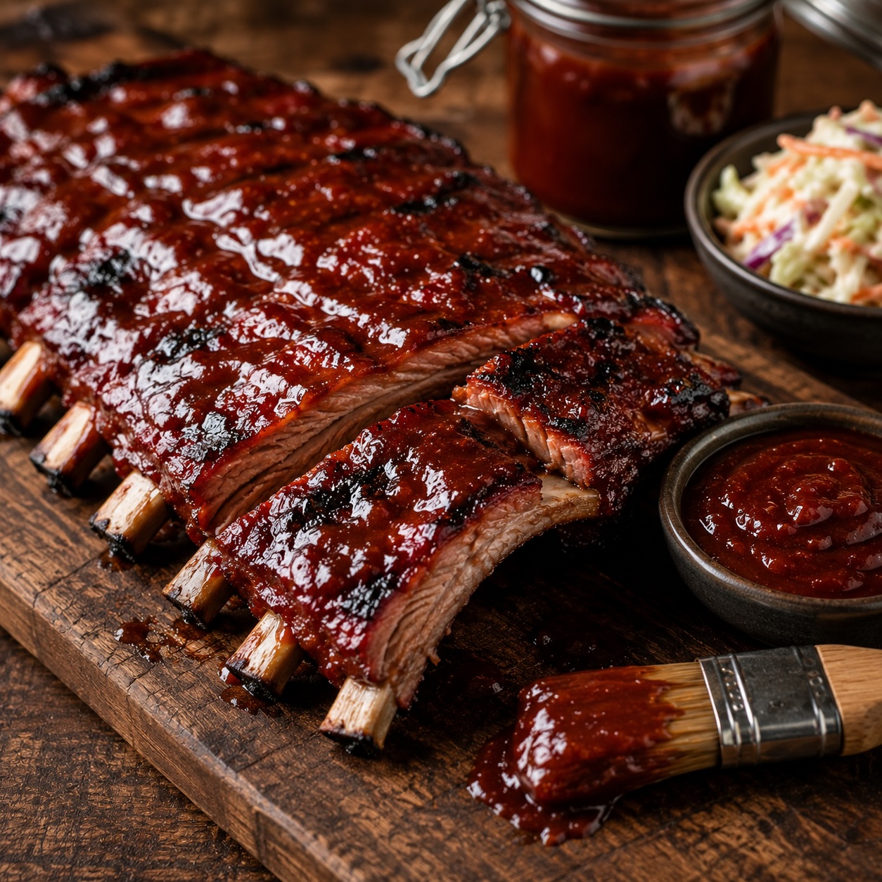 Gegrillte Spare Ribs mit hausgemachter BBQ Sauce